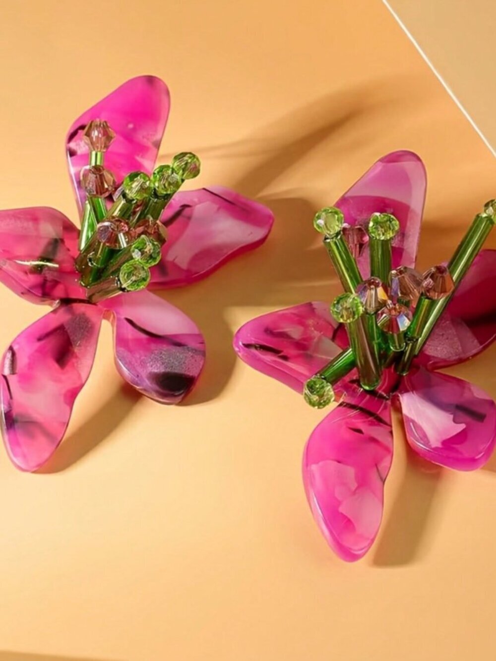 Boho Women's 3d Exaggerated Tie Dye Floral Pattern maximalist Earrings